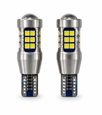 Par de Focos Mini LED Pellizco T15 921 Auto Y Moto 25 Smd