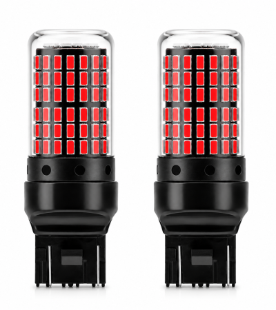 Par de Focos Pellizco Mini LED T15 W16w 921 Para Auto Y Moto Color Rojo