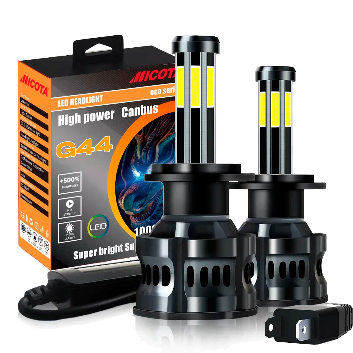 KIT DE LED G44-6;H11 9-32V 50W  6500K 5000lms ，LEDs:6LED(COB),With Fan 6sides;
