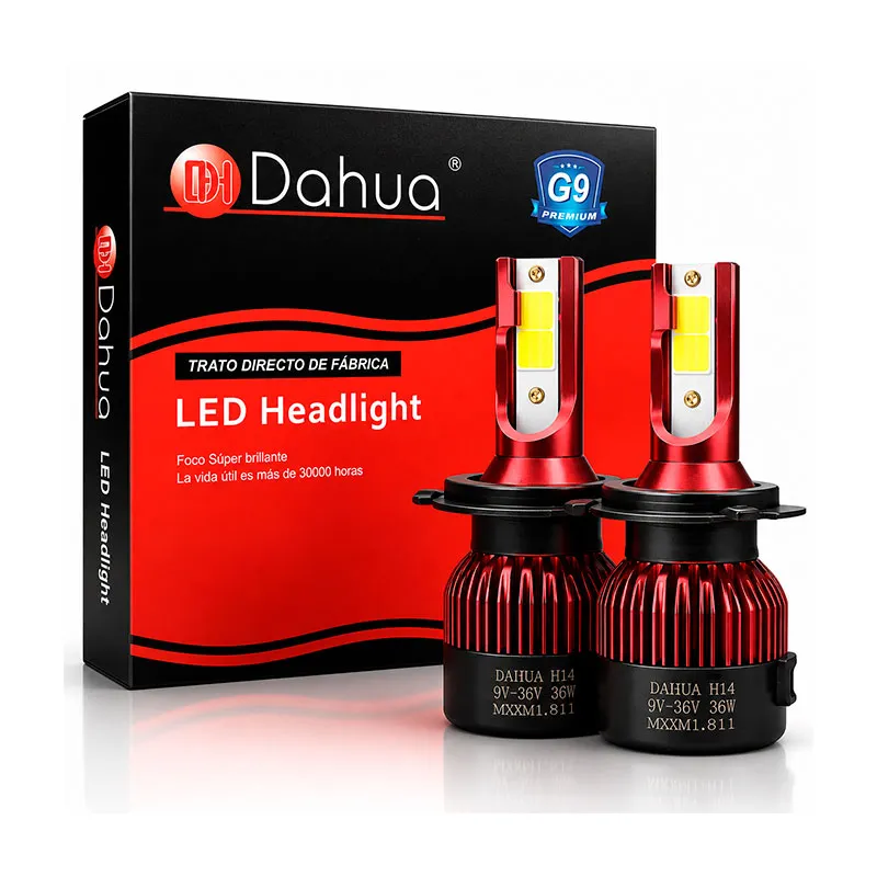 KIT DE LED G9 H7 9-36V 36W 6000K 3800LM,LEDs:2LED(COB),With Fan 2sides;