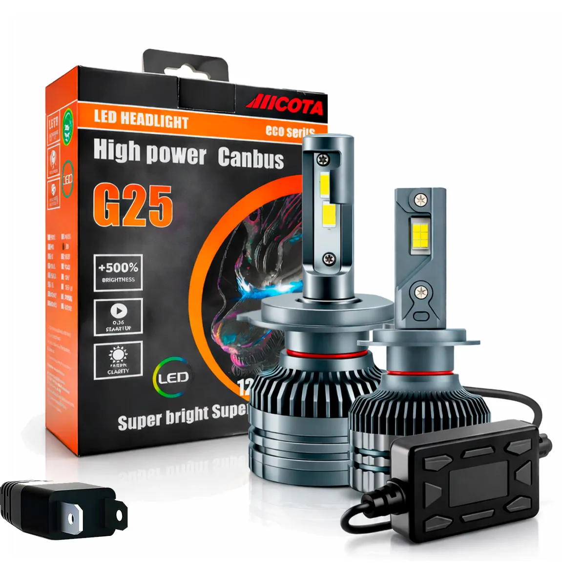 KIT DE LED G25;9005 9-32V 56W 6500K ,3570,With Fan 2sides;
