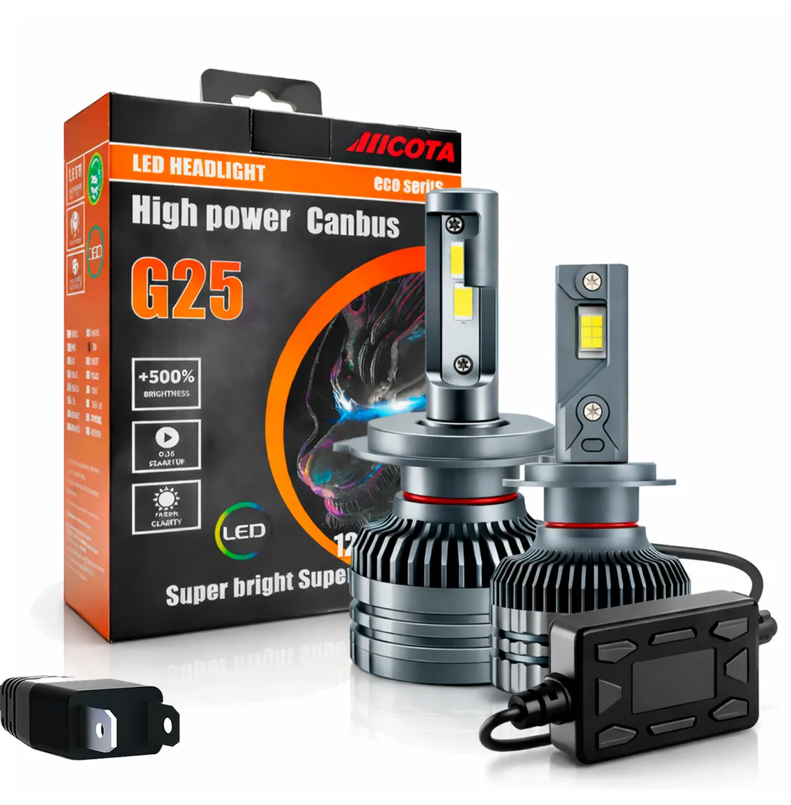 KIT DE LED G25； 880 9-32V 56W 6500K ,3570,With Fan 2sides;
